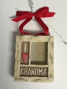 I Love Grandma Christmas Tree Ornament Picture Frame